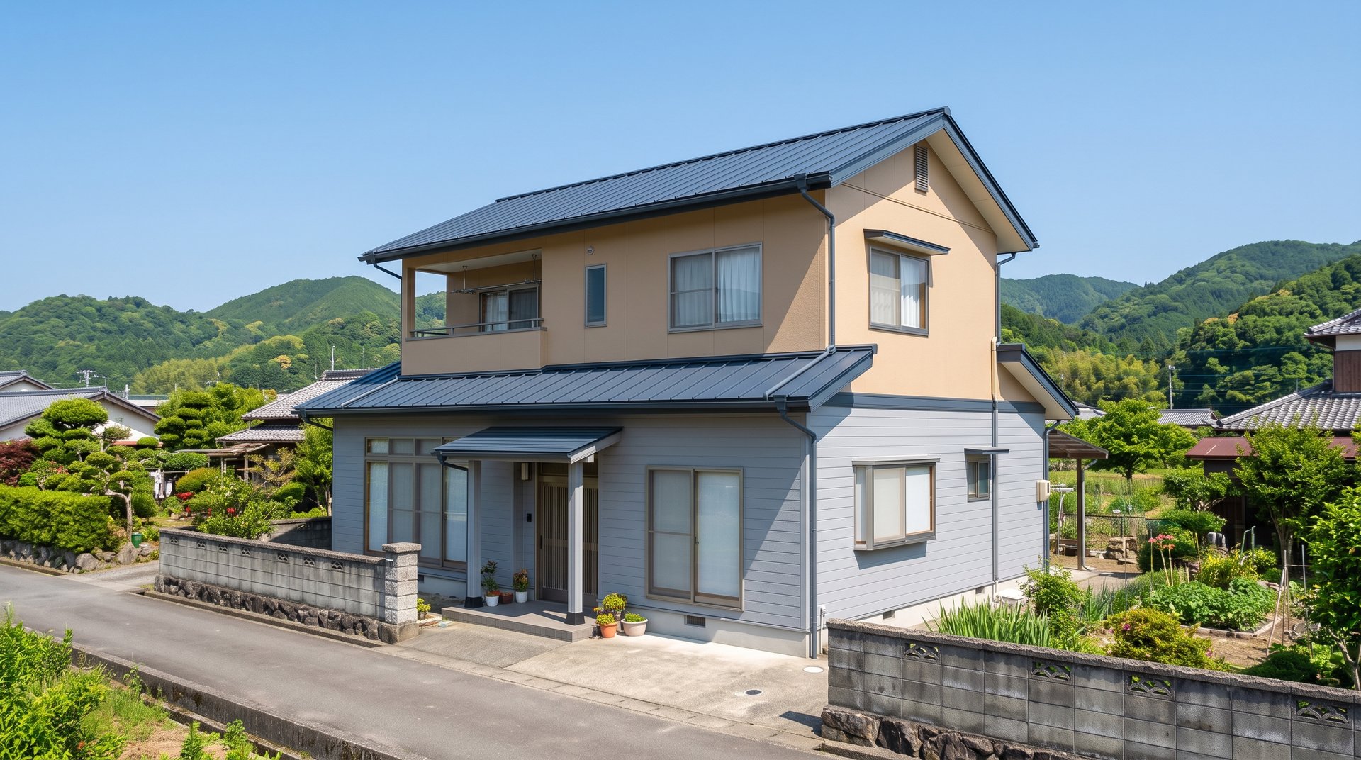 塗り替えを終えた伊賀市の住宅